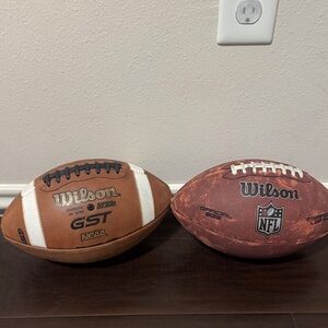 Wilson Brown and White Football Pair